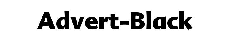 Advert-Black font preview