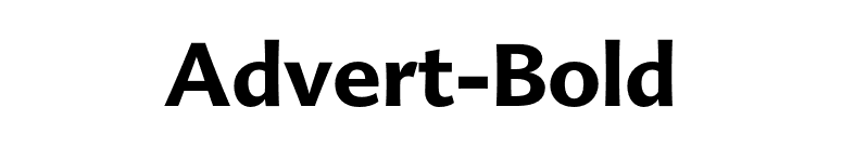 Advert-Bold font preview