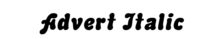 Advert Italic font preview