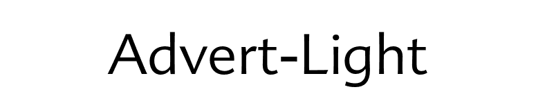 Advert-Light font preview
