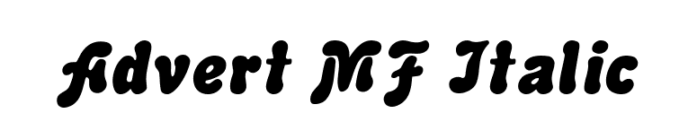 Advert MF Italic font preview