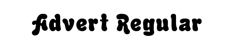 Advert Regular font preview