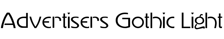 Advertisers Gothic Light font preview