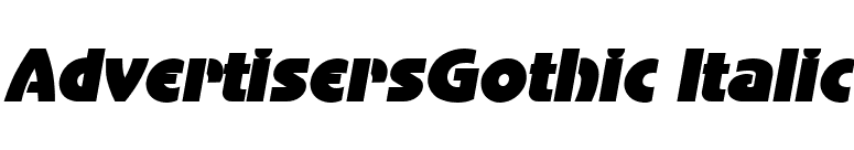 AdvertisersGothic Italic font preview