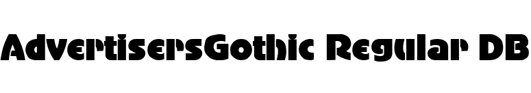 AdvertisersGothic Regular DB font preview