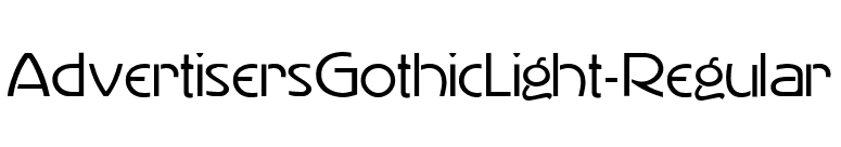 AdvertisersGothicLight-Regular font preview