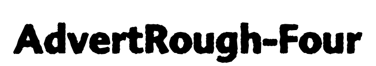 AdvertRough-Four font preview