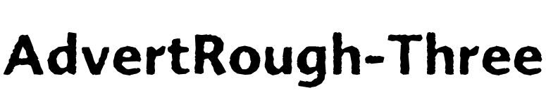 AdvertRough-Three font preview