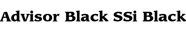 Advisor Black SSi Black font preview