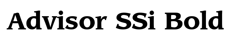 Advisor SSi Bold font preview