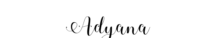 Adyana font preview