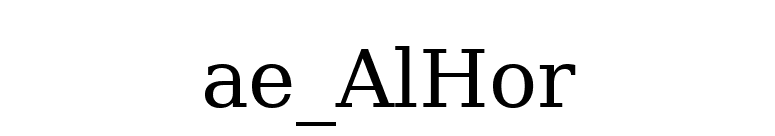 ae_AlHor font preview