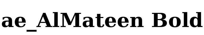 ae_AlMateen Bold font preview