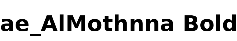 ae_AlMothnna Bold font preview