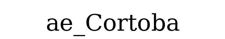ae_Cortoba font preview