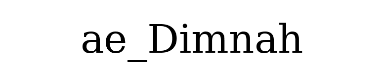 ae_Dimnah font preview