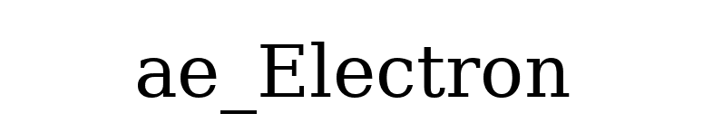 ae_Electron font preview