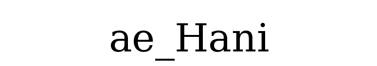 ae_Hani font preview
