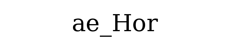 ae_Hor font preview