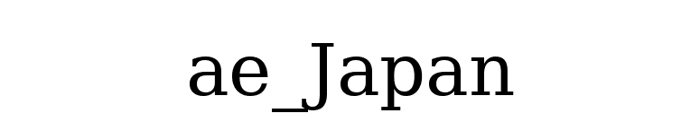 ae_Japan font preview