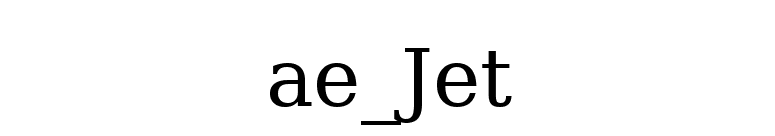 ae_Jet font preview