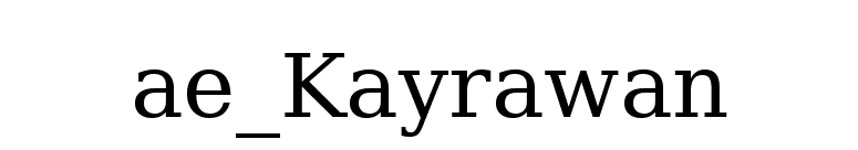 ae_Kayrawan font preview