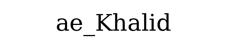 ae_Khalid font preview