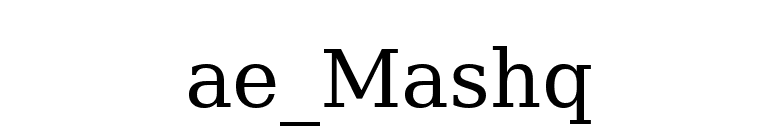 ae_Mashq font preview