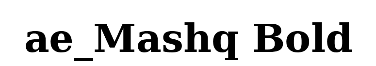 ae_Mashq Bold font preview