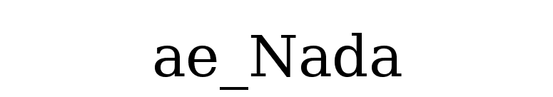 ae_Nada font preview