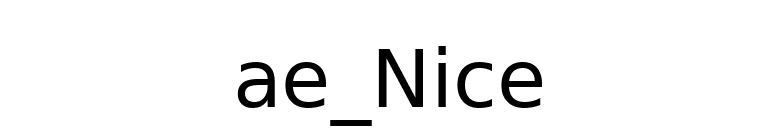 ae_Nice font preview