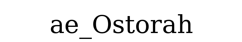 ae_Ostorah font preview
