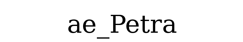 ae_Petra font preview