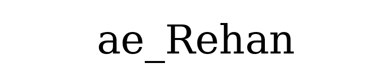 ae_Rehan font preview