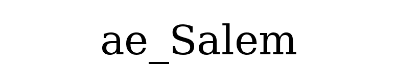 ae_Salem font preview