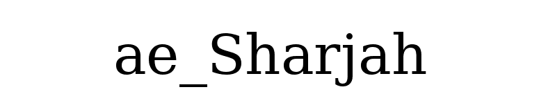 ae_Sharjah font preview