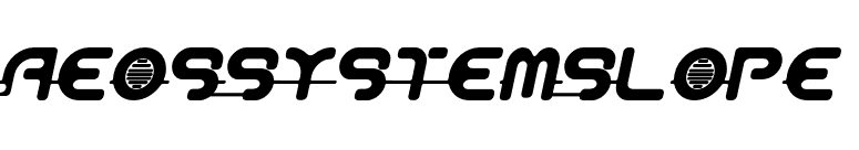 AeosSystemSlope font preview