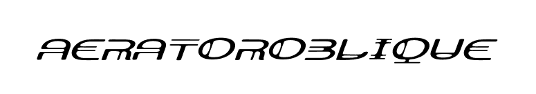 AeratorOblique font preview