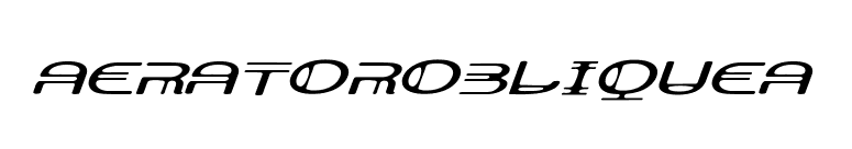 AeratorObliqueA font preview