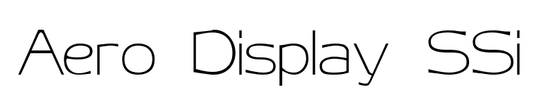 Aero Display SSi font preview