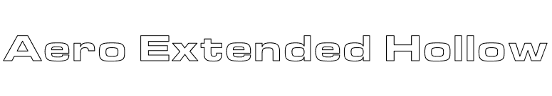 Aero Extended Hollow font preview