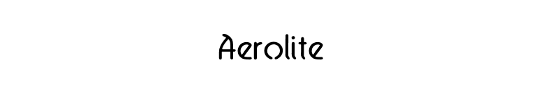 Aerolite font preview