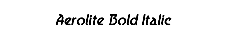 Aerolite Bold Italic font preview