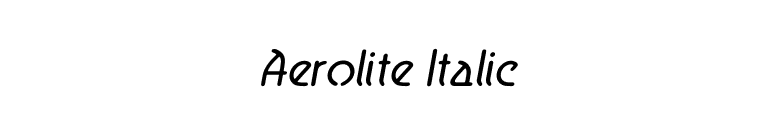 Aerolite Italic font preview