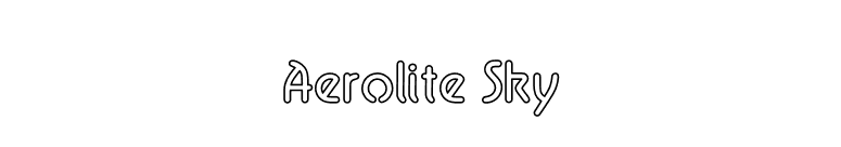 Aerolite Sky font preview