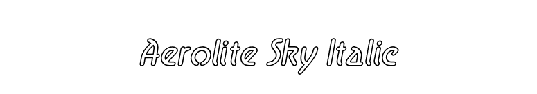 Aerolite Sky Italic font preview