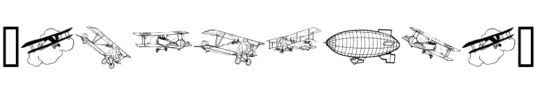Aeroplanes font preview