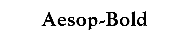 Aesop-Bold font preview