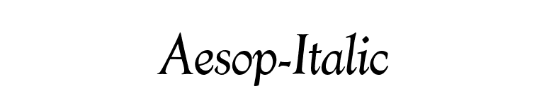 Aesop-Italic font preview