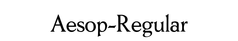Aesop-Regular font preview